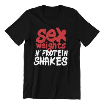 Crna muška majica sa natpisom.