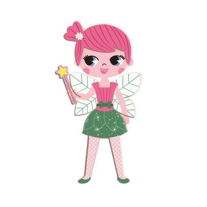 kutija s magnetima sastoji se od 46 magneta i 8 kartica s ilustracijama koje treba složiti iz kutije. Djeca vole stvarati likove i izmišljati priče, a cilj ove igre je stvoriti čim luđe likove rock zvijezde, vile, indijanke, geishe ili pak superjunakinje.