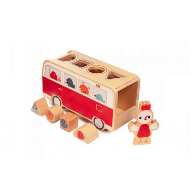 Drveni autobus igračka za djecu