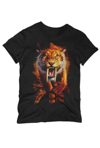 Crna majica sa likom tigra.